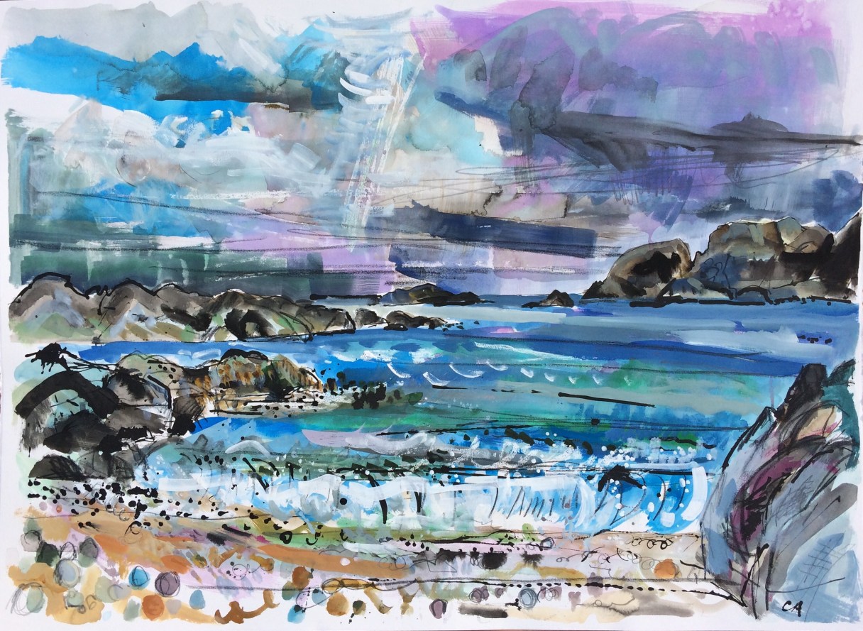 CA055 Clare Arbuthnott Wind, Water, Waves: St Columba's Bay, Iona