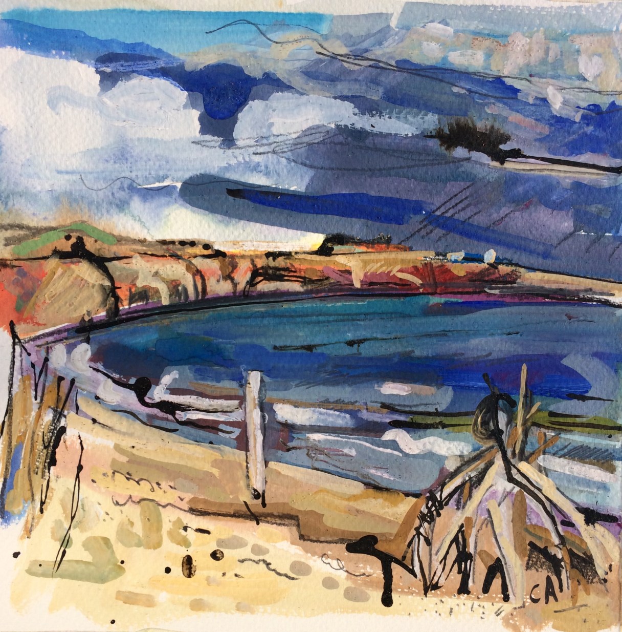 CA059 Clare Arbuthnott, St Cyrus, North towards Rocky End